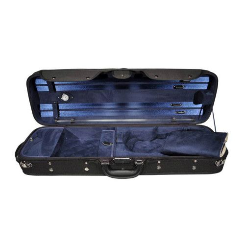 Estuche violín 4/4 Leonardo rectan. madera negro