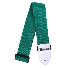 CORREA BASSO PARA GUITARRA Y BAJO VERDE 5cm