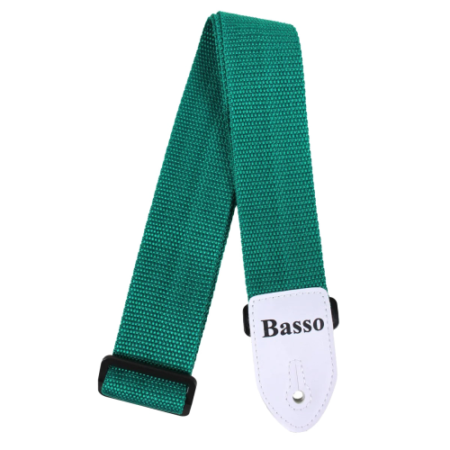 CORREA BASSO PARA GUITARRA Y BAJO VERDE 5cm