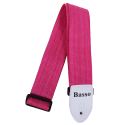 CORREA BASSO PARA GUITARRA Y BAJO ROSA 5cm