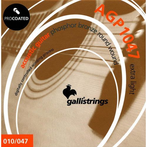 string set acoustic, phosphor bronze wound, extra