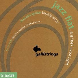 string set acoustic tape wound, extra light, 010-0