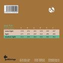 string set acoustic tape wound, medium light, 012-