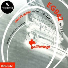 string set electric, coated nickel round wound, ex