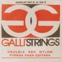 string set soprano ukulele, red nylon