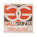 string set soprano ukulele, red nylon