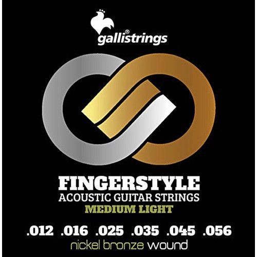 string set acoustic, nickel & bronze winding, medi