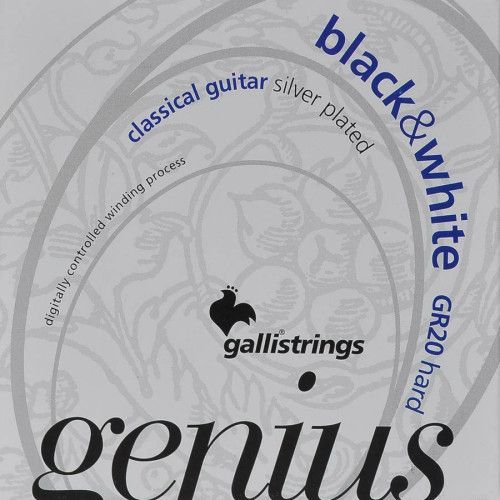 string set classic, black trebles and silverplated