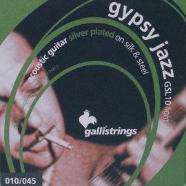 string set acoustic, silk & steel roundwound, ligh