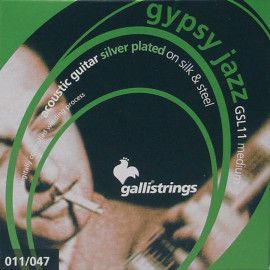 string set acoustic, silk & steel roundwound, medi