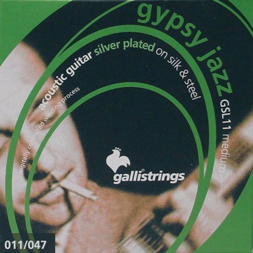 string set acoustic, silk & steel roundwound, medi