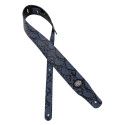 CORREA GUITARRA GAUCHO PIEL SERPIENTE AZUL