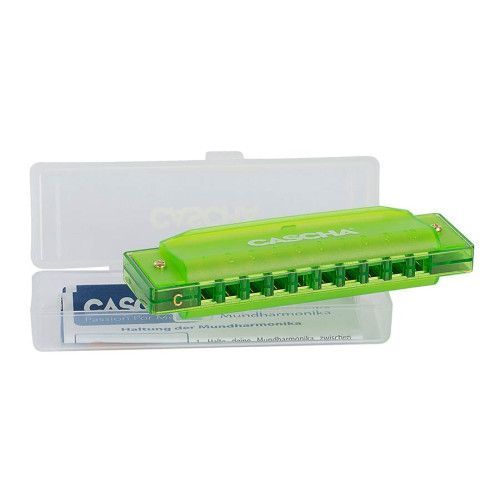 ARMÓNICA CASCHA FUN BLUES VERDE INCLUYE ESTUCHE RIGIDO Y FOLLETO