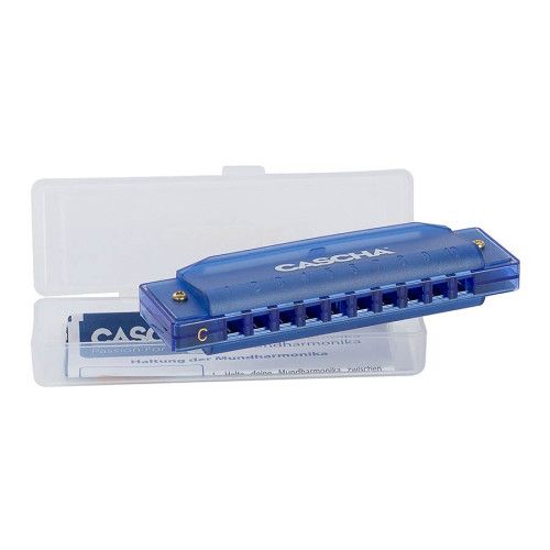 ARMÓNICA CASCHA FUN BLUES AZUL INCLUYE ESTUCHE RIGIDO Y FOLLETO