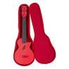 UKELELE DE CONCIERTO CASCHA ROJO DE FIBRA DE CARBONO