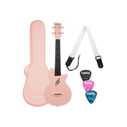 UKELELE DE CONCIERTO CASCHA ROSA DE FIBRA DE CARBONO