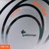 string set electric bass, polished stainless steel