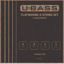 string set for ukulele bass, flatwound chrome stee