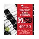 string set electric 5-string bass, steel regular,