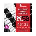 string set electric 5-string bass, steel medium, 0