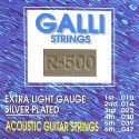 string set acoustic, silverplated wound, 010-014-0