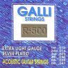 string set acoustic, silverplated wound, 010-014-0