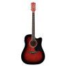 GUITARRA ACÚSTICA RICHWOOD ELECTRIFICADA DREADNOUHT ROJO SUNBURST