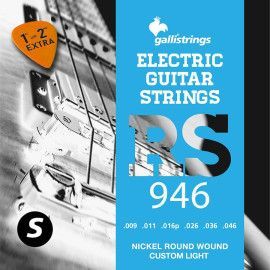 string set electric, nickel roundwound, custom lig