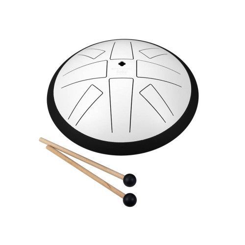 tongue drum 10, 8 tongues, C major, white"