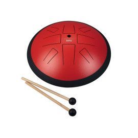 tongue drum 10, 8 tongues, C Pygmy, red"