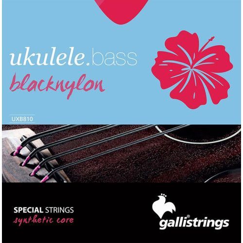 string set for ukulele bass, black nylon tape woun