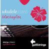string set for ukulele bass, black nylon tape woun