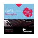 string set for ukulele bass, black nylon tape woun