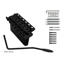 tremolo, pitch 10,8mm, with screws, zinc block, bl