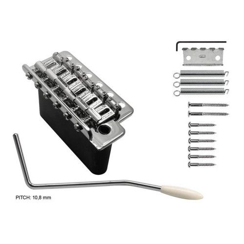 tremolo, pitch 10,8mm, with screws, zinc block, ch