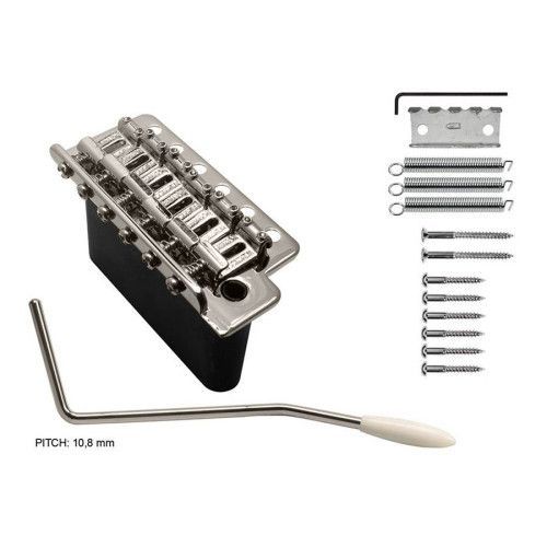 tremolo, pitch 10,8mm, with screws, zinc block, ni