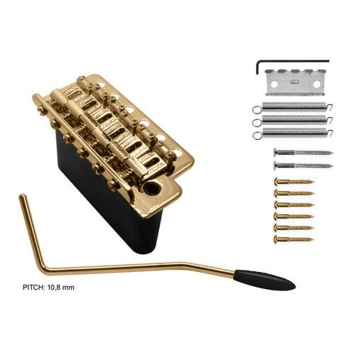 tremolo, pitch 10,8mm, with screws, steel block, g