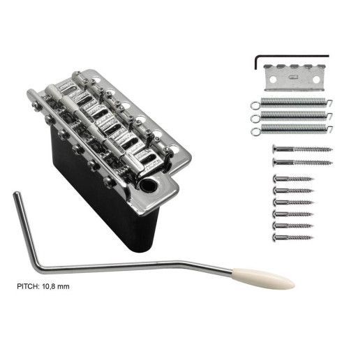 TRÉMOLO WILKINSON PASO 10,8mm BLOQUE DE ZINC NÍQUEL CON TORNILLOS