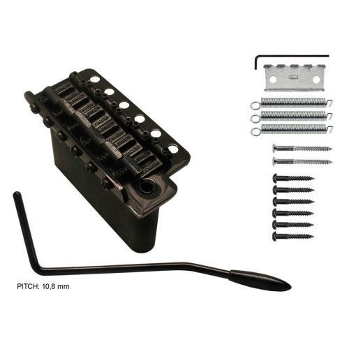 TRÉMOLO WILKINSON PASO 10,8mm NEGRO CON TORNILLOS