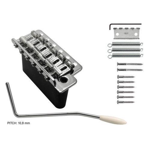 TRÉMOLO WILKINSON PASO 10,8mm CON TORNILLOS ACERO MACIZO