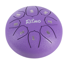 MINI TONGUE DRUM DE 6 LOTUS DISPLAY MORADO 8 NOTAS