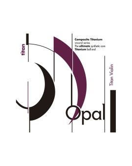 Cuerda violín For-Tune Opal Titan 4ª Sol nylon-cobre/plata Medium 4/4
