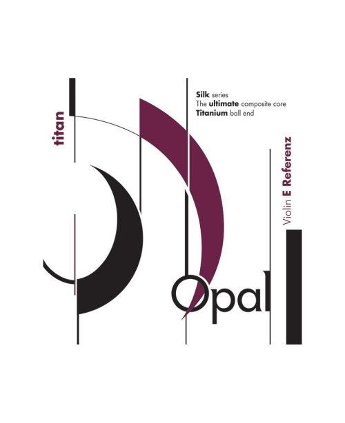Cuerda violín For-Tune Opal Titan E Referenz 1ª Mi Bola acero Medium 2 unidades en bolsa de seda 4/4