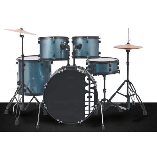 BATERÍA JINBAO BOMBO DE 22" AZUL