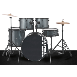 BATERÍA JINBAO BOMBO DE 22" GRIS OSCURO