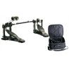 PEDAL DOBLE DE BOMBO JINBAO CON FUNDA