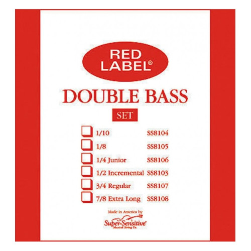 "Cuerda contrabajo Super-Sensitive Red Label 1ª Sol Medium 1/4"