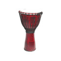 Djembe de 8? en tonos rojos. Construído en PVC