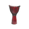 Djembe de 8? en tonos rojos. Construído en PVC