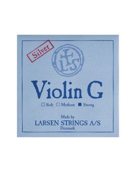Cuerda violín Larsen 4ª Sol plata Strong 4/4